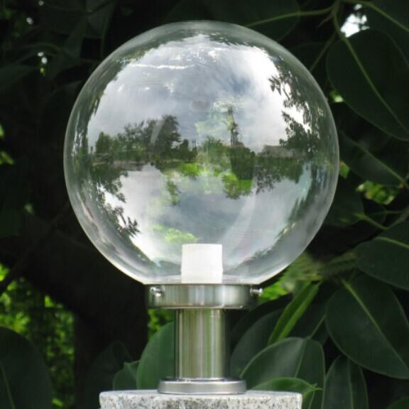 戶外防水透明圓球形燈罩亞克力不碎球圍墻燈門柱景觀塑料路燈罩
