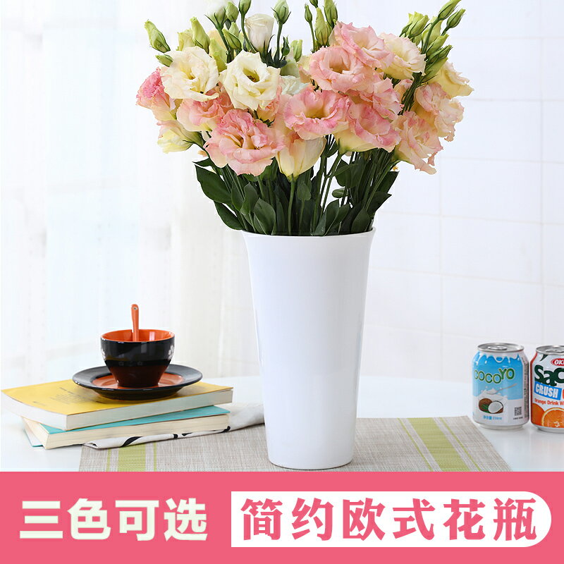 簡約北歐風創意插花花瓶客廳擺件電視櫃玄關鮮花玫瑰百合水培花瓶