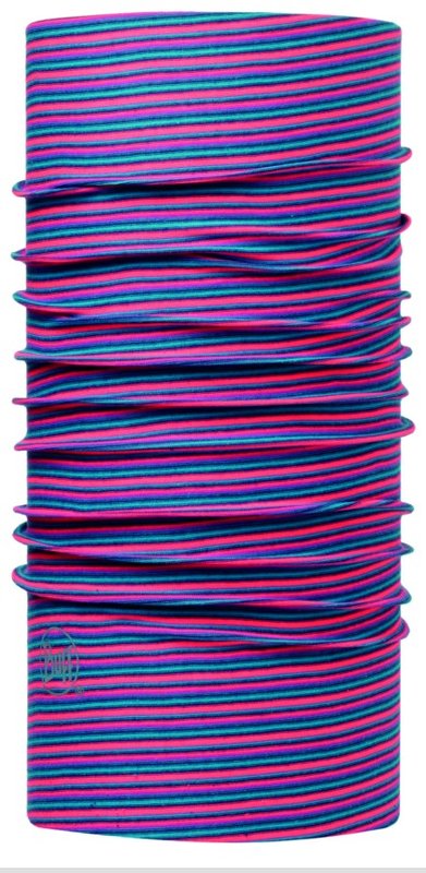 【【蘋果戶外】】BUFF 出清 BF113075-522 西班牙 魔術頭巾 粉紅藍紋 透氣吸汗速乾登山單車