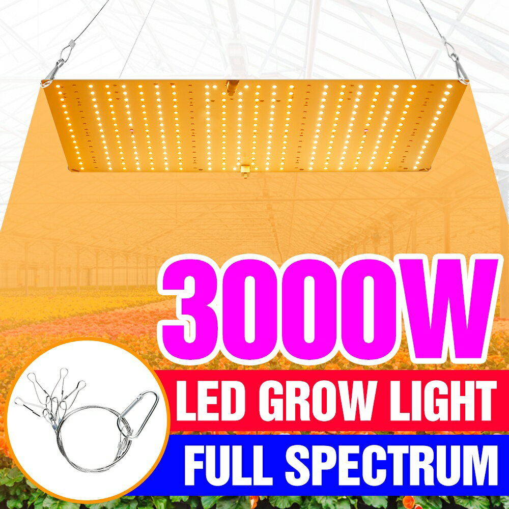 Led植物燈2000w 3000W植物燈全光譜植物燈水培燈泡溫室植物花卉育苗箱家用