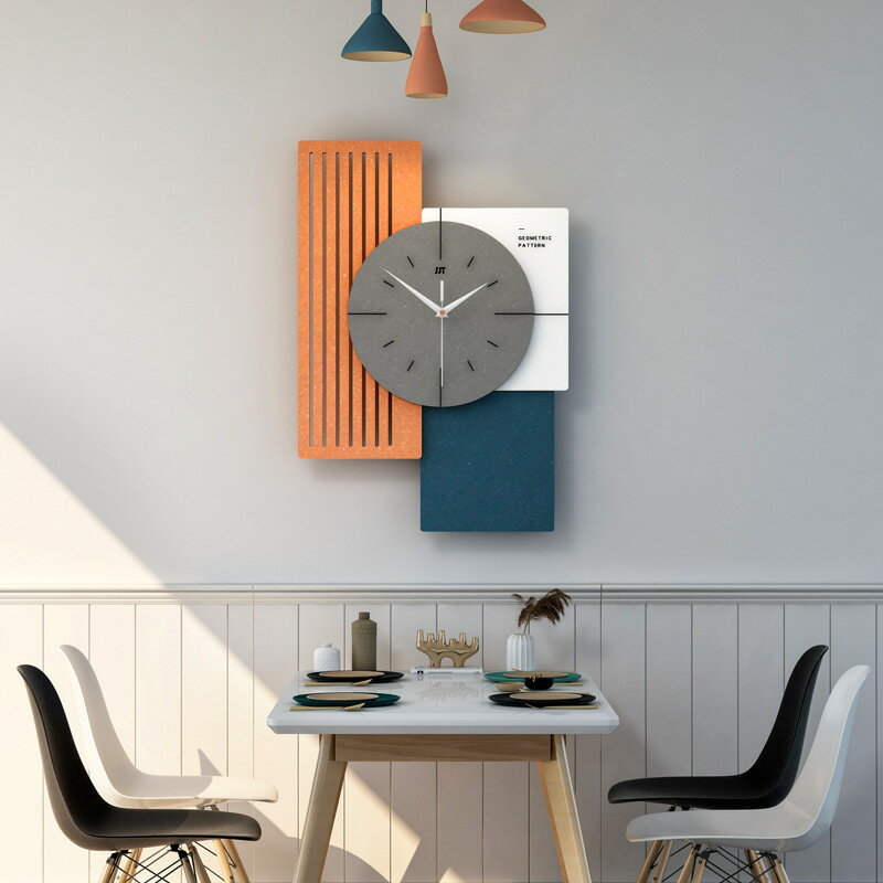 免運 掛鐘 創意掛鐘家居裝飾靜音鐘表北歐時尚簡約環保掛表掛墻時鐘 熱賣