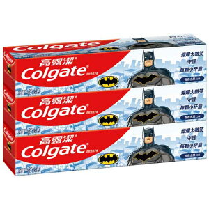 高露潔 防蛀含氟兒童牙膏 香香水果口味( 蝙蝠俠) 40gx3入