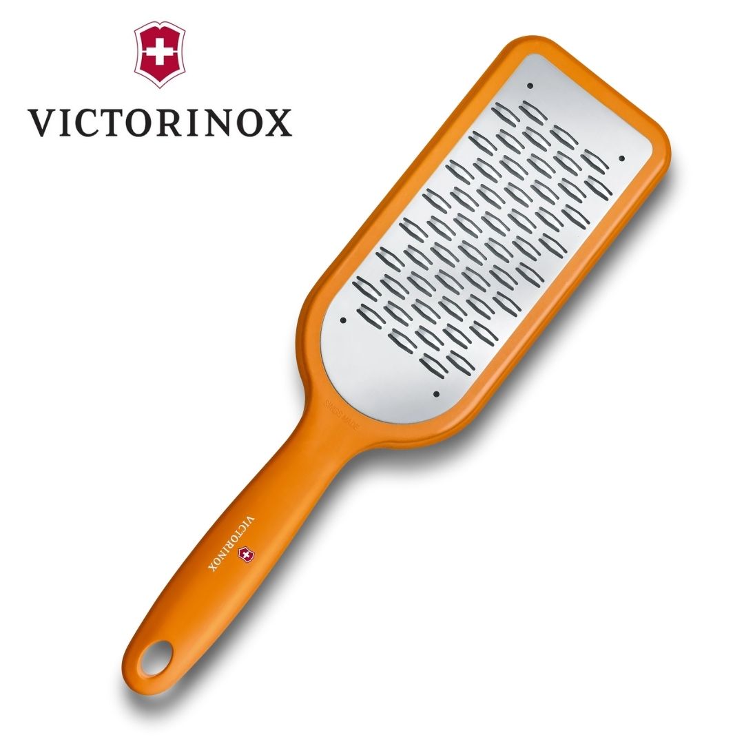 VICTORINOX 瑞士維氏 刨絲器 橘色 (中) 廚房刨絲器，織帶刀刃 (7.6084.9)