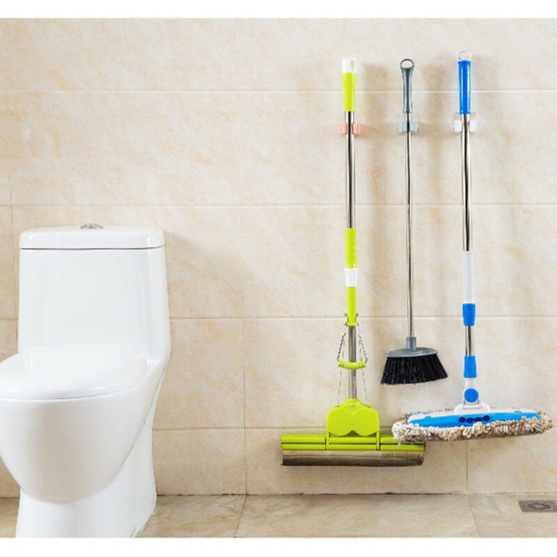 免打孔拖把架【A007】台灣出貨 居家  免鑽孔拖把架 掃把架 吸盤架 浴室收納 浴室架 掛架 拖把夾 無痕掛架 1