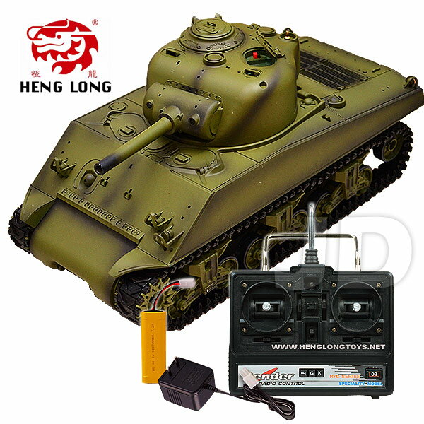 【Heng Long 恆龍遙控戰車】1:16 美國M4A3謝爾曼主戰坦克 (#3898-1)