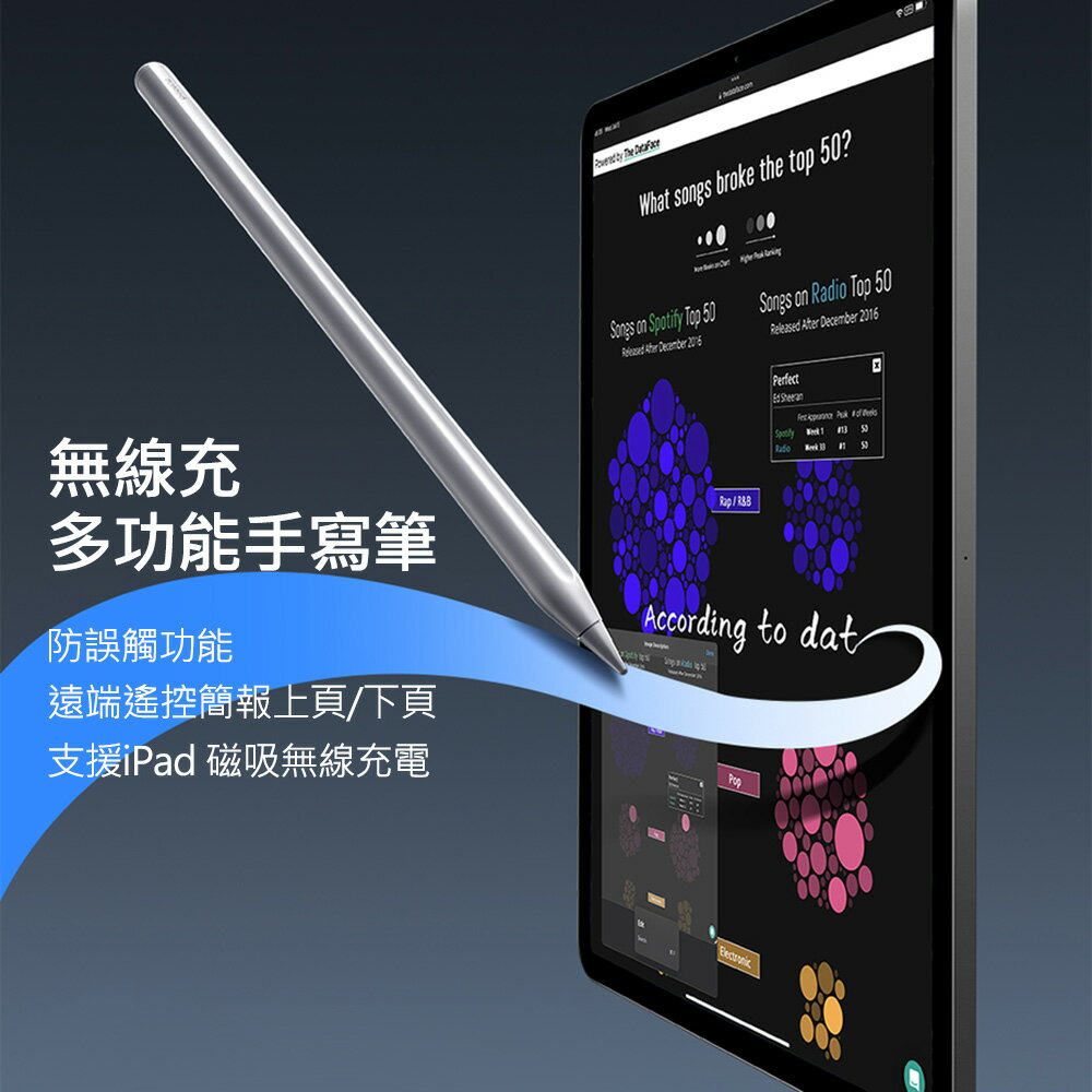 Baseus倍思 筆暢系列2無線充多功能手寫筆主動藍牙版BSPS026【App 4%回饋】