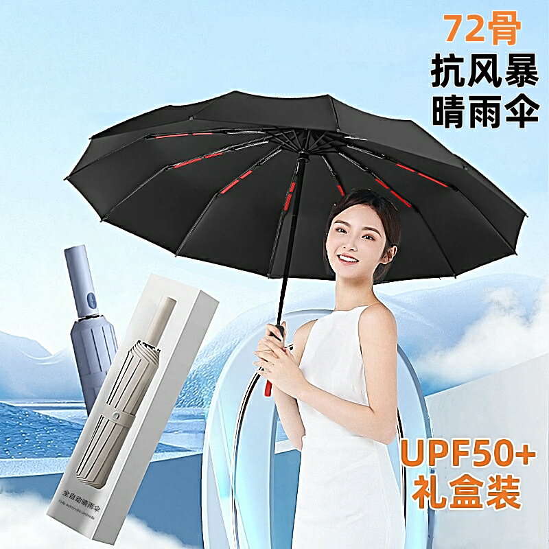 全自動折疊雨傘大號男士加固加厚結實抗風晴雨兩用女太陽傘遮陽傘