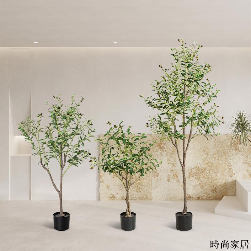 免運 附發票 工廠直銷 模擬樹 模擬擺件 綠植亞馬遜大型模擬綠植可拆裝橄欖樹盆栽家居室內櫥窗裝飾擺件植物WW0720