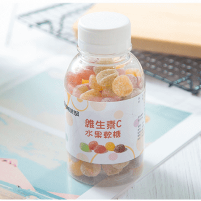 免運~維生素C酸甜水果軟糖(200g/瓶)