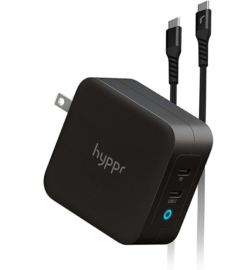 [9美國直購] 充電器 PD Charger, hyppr 100W USB C Charger Macbook Fast Type C Wall Charger with GaN Tech HPPC001