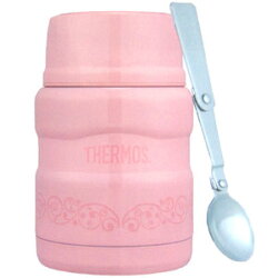 THERMOS 膳魔師 不銹鋼真空保溫食物罐-粉桃歐蕾 (SK3000MR-PCH) 470ml
