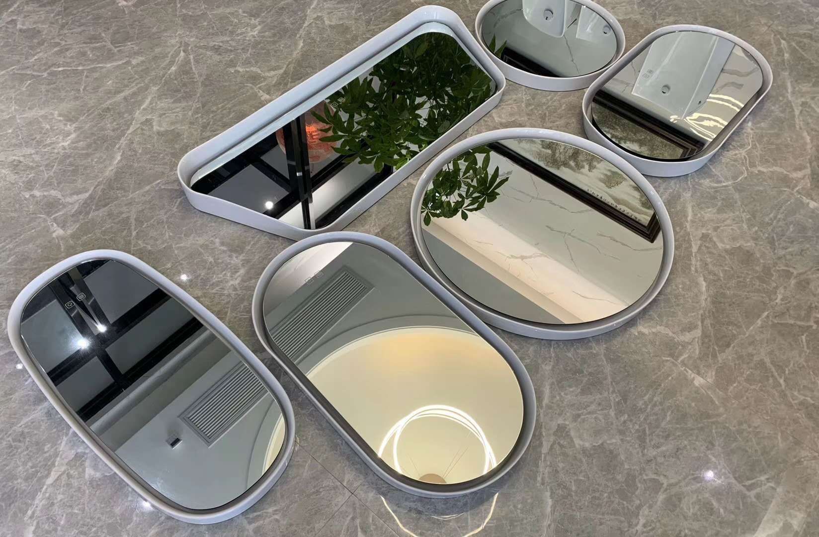 蝶陶新款異形薄板智能云鏡LED穿衣美容鏡圓形化妝鏡壁掛裝飾浴室 3