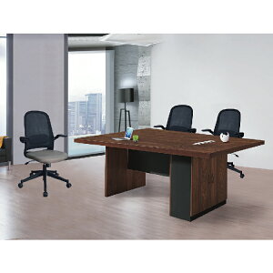 【 IS空間美學】格萊克大理胡桃鐵灰會議桌(2023-B-148-1) 辦公桌/會議桌/辦公家具