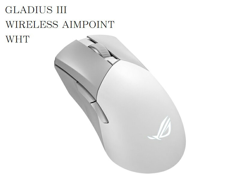 【送鼠墊】【最高現折268】ASUS 華碩 ROG Gladius III Wireless AimPoint 白/電競光學滑鼠/90MP02Y0-BMUA11