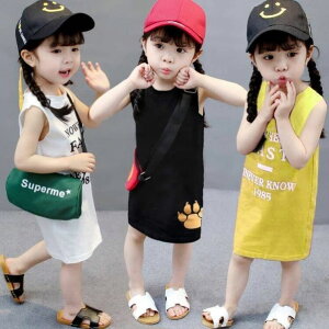 女童短袖夏裝T恤1-2-3-4-5歲女寶修身裙子6女孩嬰幼兒條紋連衣裙