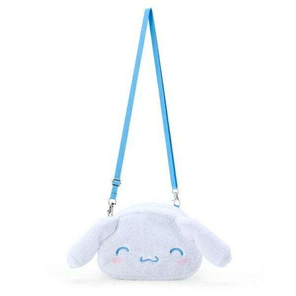 【震撼精品百貨】大耳狗 Cinnamoroll~日本三麗鷗Sanrio 大耳狗大臉造型絨毛斜揹包(微笑角色大賞)*76760