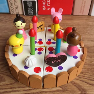 木制過家家玩具仿真生日蛋糕早教益智女孩禮物
