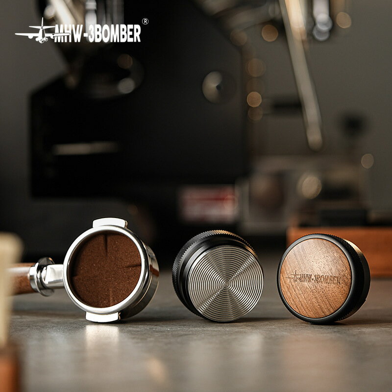 MHW-3BOMBER轟炸機布粉器 CD紋意式咖啡壓粉錘四槳螺紋51/58mm【宜家良品百貨】