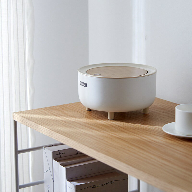 【台灣現貨】迷你桌面垃圾桶 按壓垃圾桶 床頭櫃垃圾桶 日式收納桶 圓形款 方形款 多款任選｜丹丹悅生活 1