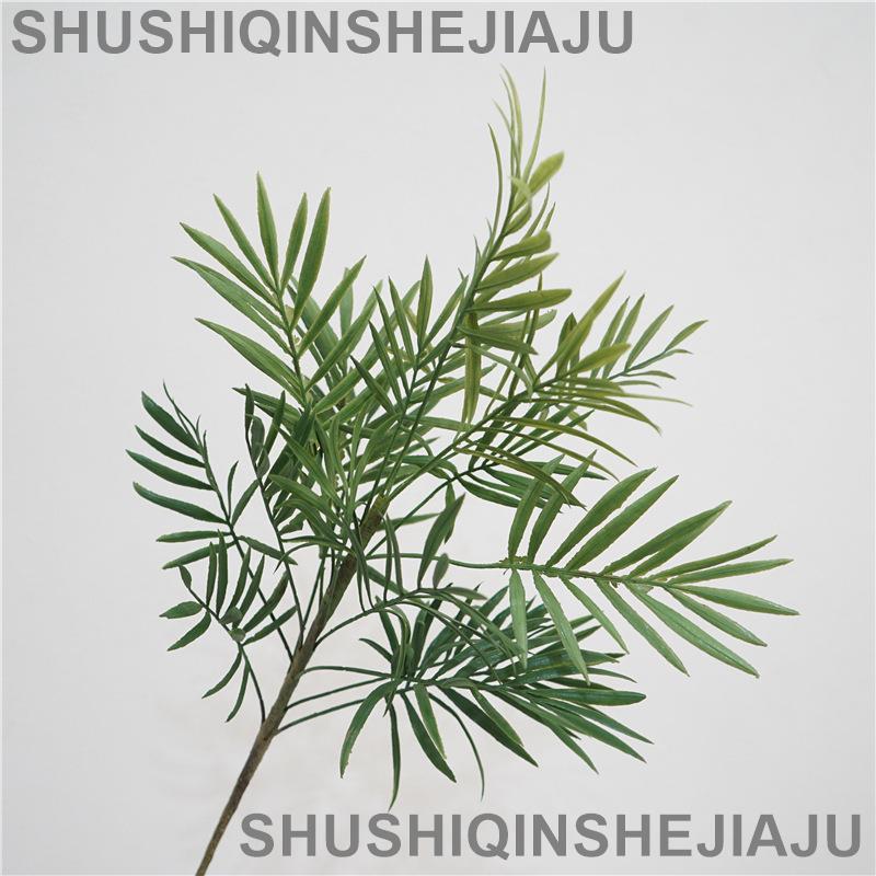 滿280元出貨 仿真花 假花 可開發票 羅漢松模擬綠植葉子軟裝插花配花植物墻配材園林造景塑膠假花擺設