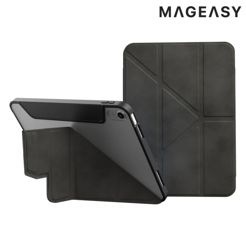 MAGEASY Apple iPad 10.9 (2022/10代) / iPad 11(A16) Vivaz+ 多角度支架透明保護套 平板皮套 可站立 翻蓋 側翻【愛瘋潮】