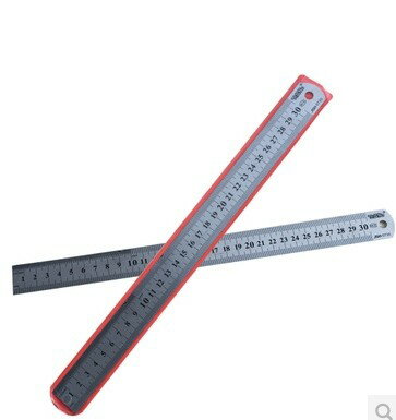 公英制 不銹鋼直尺 雙面刻度尺子 鋼尺 30cm 40cm 50cm加厚