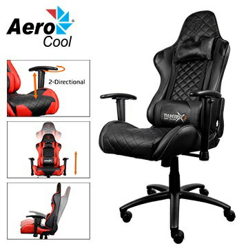 【迪特軍3C】【Aerocool】ThunderX3 電競賽車椅 TGC12-B (黑色) 電競椅 人體工學 遊戲椅