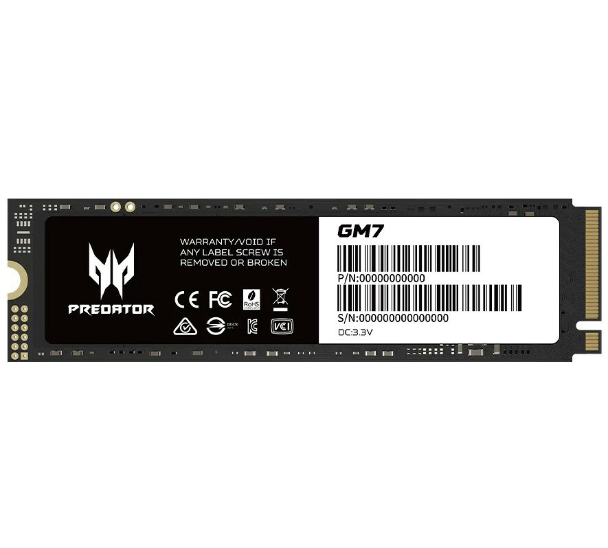 Acer Predator GM7 512GB M.2 Gen4 PCIe SSD 固態硬碟