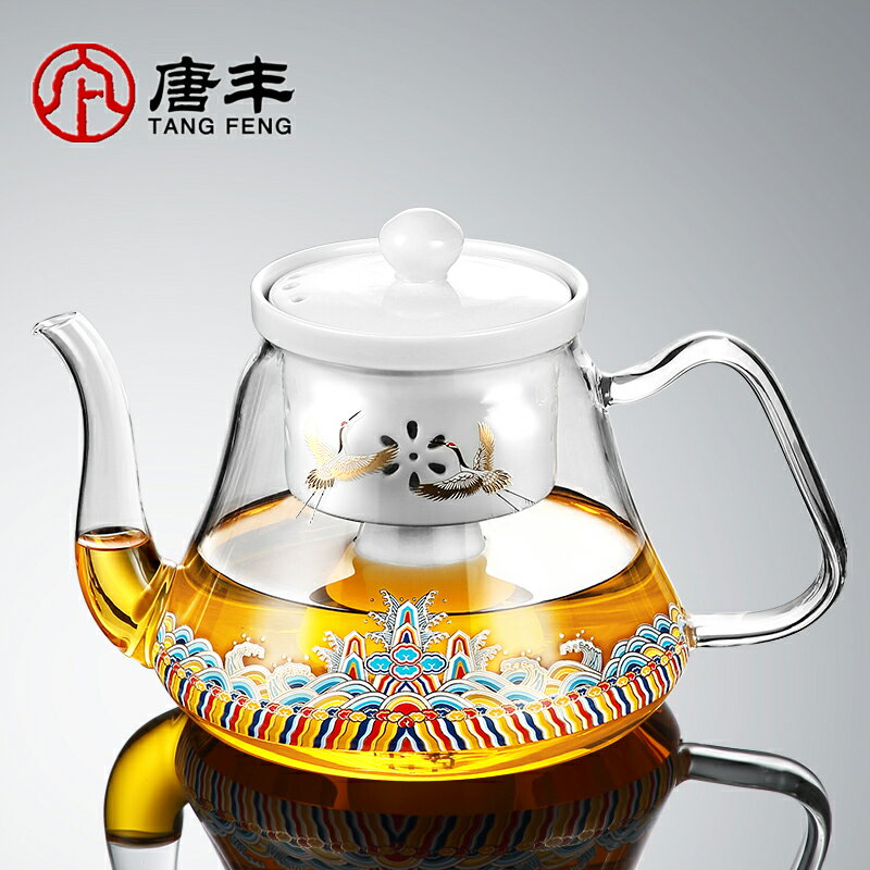 唐豐蒸汽煮茶壺單個家用玻璃電熱透明燒茶壺大容量多功能茶壺A