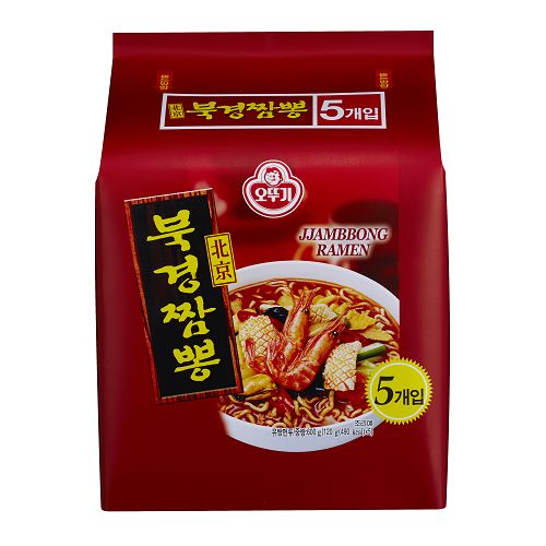 韓國不倒翁北京香辣海鮮味拉麵 120g*5【愛買】