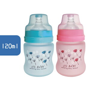 US BABY 優生 真母感特護玻璃瓶(寬口徑)120ml (藍/粉)【單入】【悅兒園婦幼生活館】