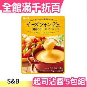 【5包組】日本 S&B 超濃厚起司沾醬 250g x5包 中秋烤肉 火鍋 沙拉 皆可用【小福部屋】