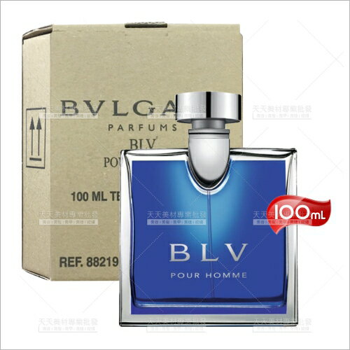 省錢自用 | BVLGARI藍茶男性淡香水-100mL(TESTER)[58975]