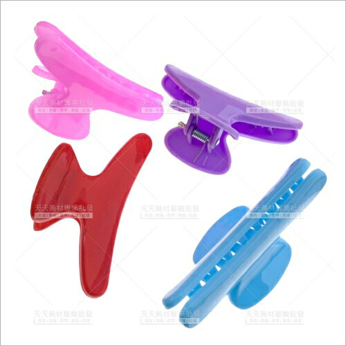 美髮彩色髮夾-4入(鯊魚夾.分區夾.定位夾.哈仔)[10022]