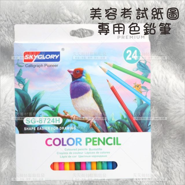 美容乙級考試紙圖專用色鉛筆24色[12952]彩色鉛筆 盒裝彩繪鉛筆套裝 [領券最高折$300]✦2024新年特惠