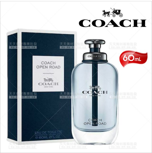 COACH加州公路男性淡香水60ml-單瓶[73491] 香氛噴霧 果香 花香 蘋果 檸檬 薰衣草 鼠尾草 廣藿香