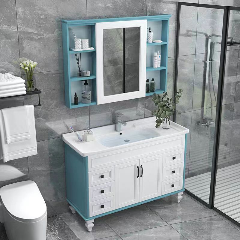 浴室柜組合衛生間洗手池洗臉面盆柜家用小戶型洗漱臺落地式衛浴柜
