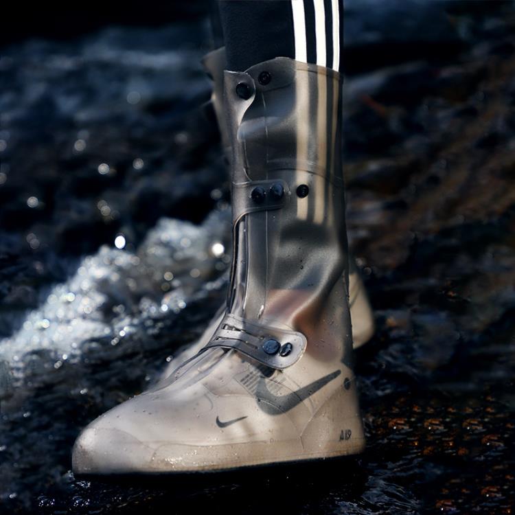 鞋套 高筒雨鞋套防水雨天加厚防滑耐磨成人下雨天男女兒童硅膠防雨腳套