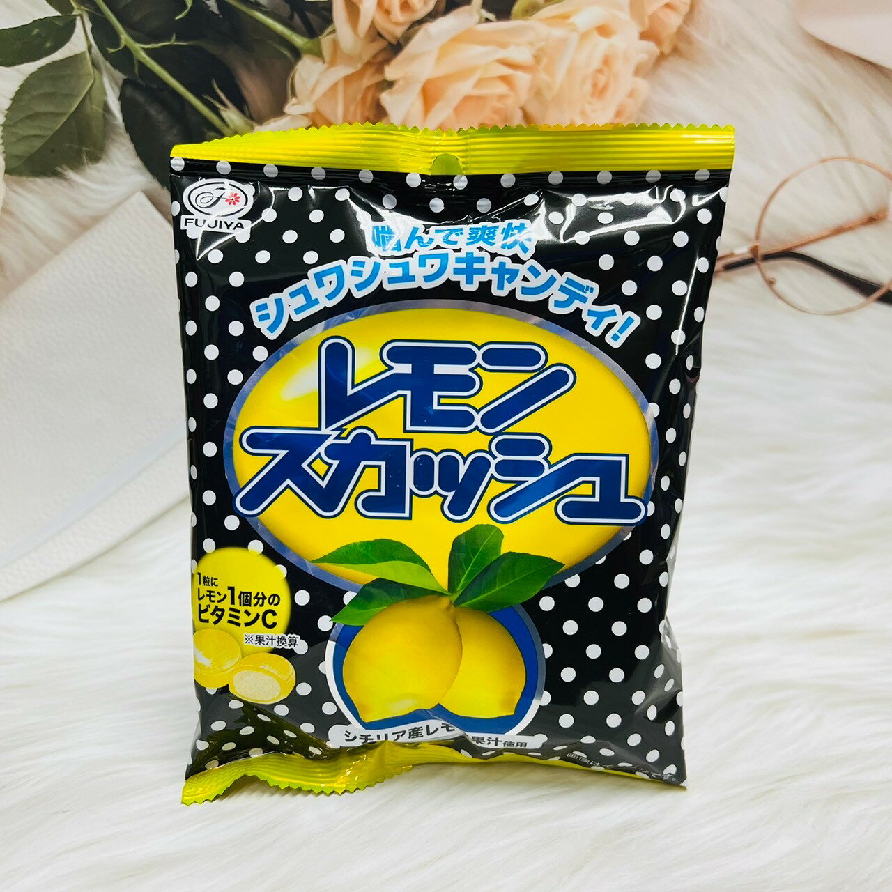日本 Fujiya 不二家 爽快 檸檬脆糖72g 檸檬糖