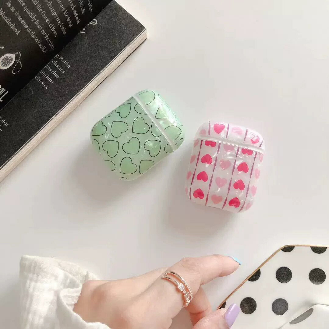 適用imd愛心貝殼紋airPods Pro3保護套無線耳機套立體
