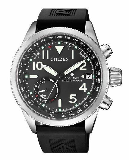 CITIZEN 星辰 PROMASTER GPS衛星對時限量腕錶 黑 銀 CC3060-10E 44.3mm