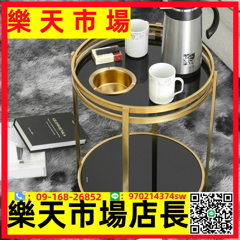 麻將機茶幾棋牌室專用茶水架麻將桌不銹鋼玻璃現代簡約輕奢小茶幾