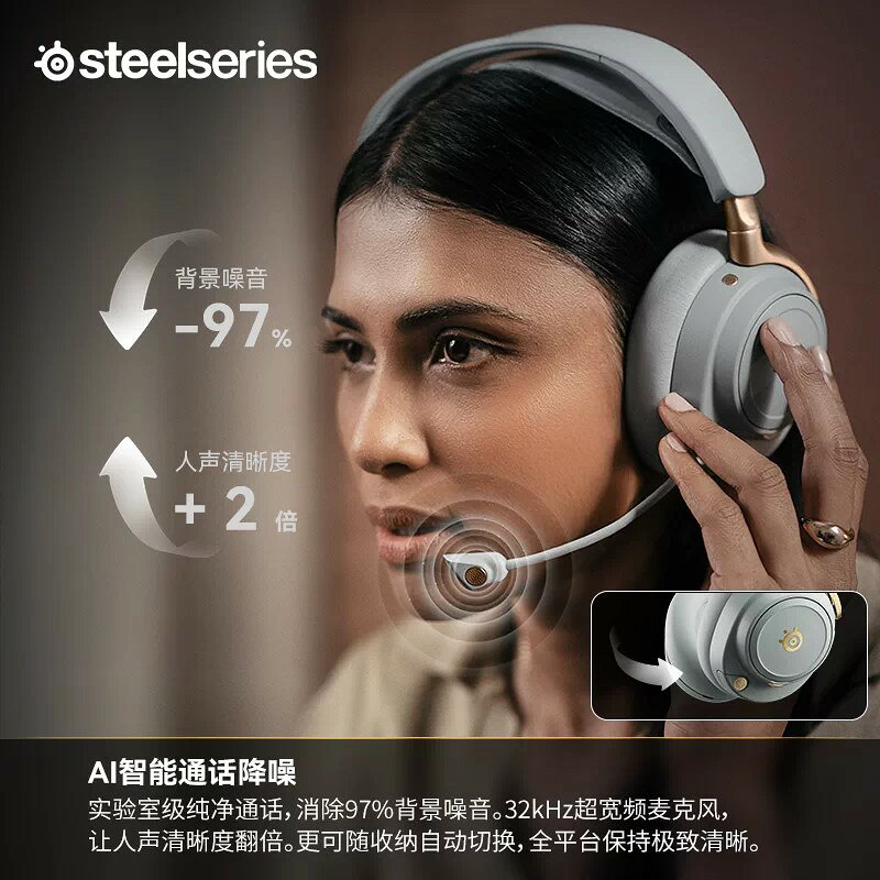 SteelSeries賽睿Arctis Nova Elite御旗艦頭戴式電競遊戲耳機
