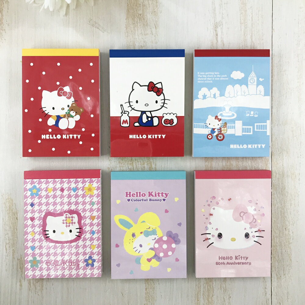 日本製 sanrio 三麗鷗 Hello kitty 50週年 便條紙｜小鶴日貨