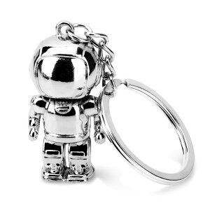 創意宇航員機器人鑰匙扣實用金屬鑰匙鏈鑰匙圈時尚個性禮品