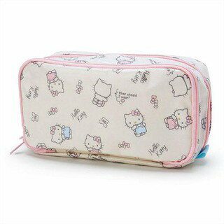 大賀屋 Hello Kitty 收納包 多層次 收納袋 筆袋 化妝包 KT 凱蒂貓 日貨 正版 授權 J00011036