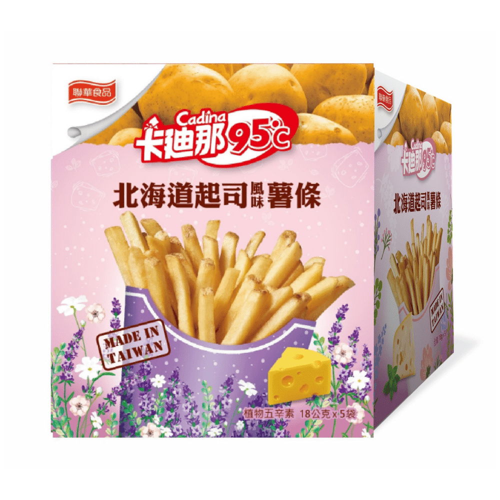 【卡迪那95℃】薯條-北海道起司風味(18gx5包)｜超商取貨限購27盒