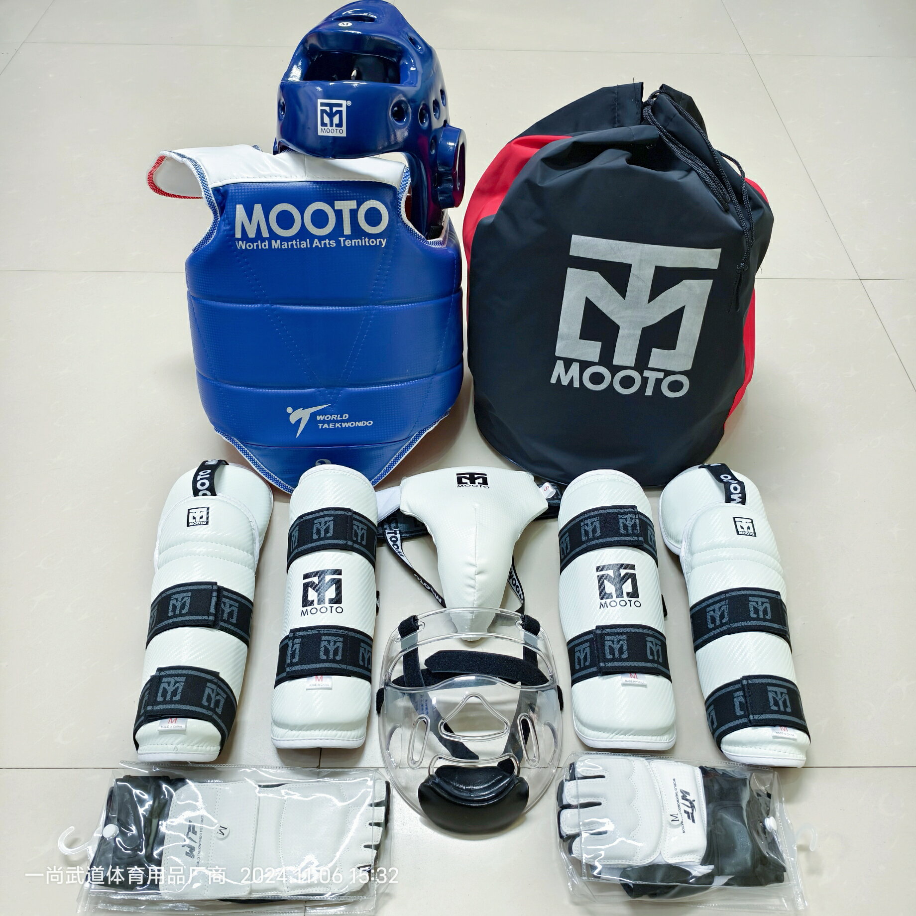 全網低價可打統編】新草席紋跆拳道護具全套護身兒童頭盔訓練六八九件套護甲實戰套裝| 青禾優選|