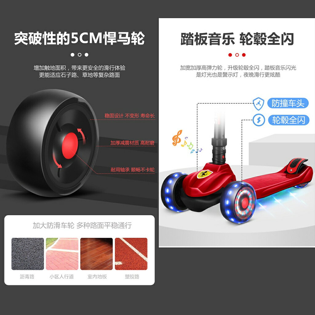 ISONA 成長型滑板車 三輪滑板車 兒童滑板車 折疊滑板車 3輪兒童滑板車 滑步車 可折疊 靜電烤漆 尼龍材 8