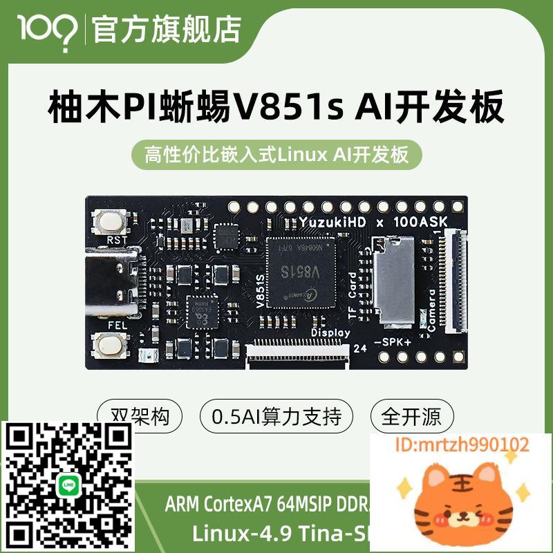 韋東山高性能Linux AI開發板自帶NPU算力全志V851小核E907柚木PI-杏奈生活舘